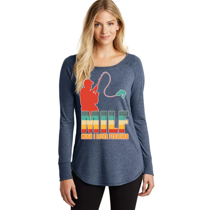 MILF Man I Love Fishing Women's Perfect Tri Tunic Long Sleeve Shirt