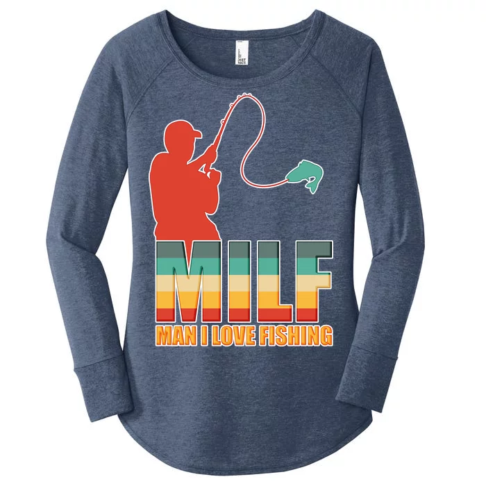 MILF Man I Love Fishing Women's Perfect Tri Tunic Long Sleeve Shirt