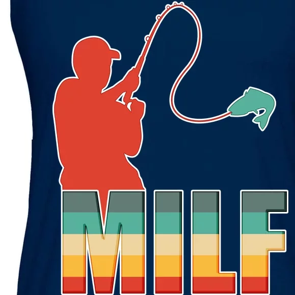 MILF Man I Love Fishing Ladies Essential Flowy Tank