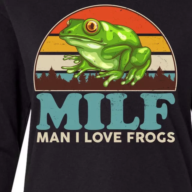 MILF Man I Love Frogs Womens Cotton Relaxed Long Sleeve T-Shirt