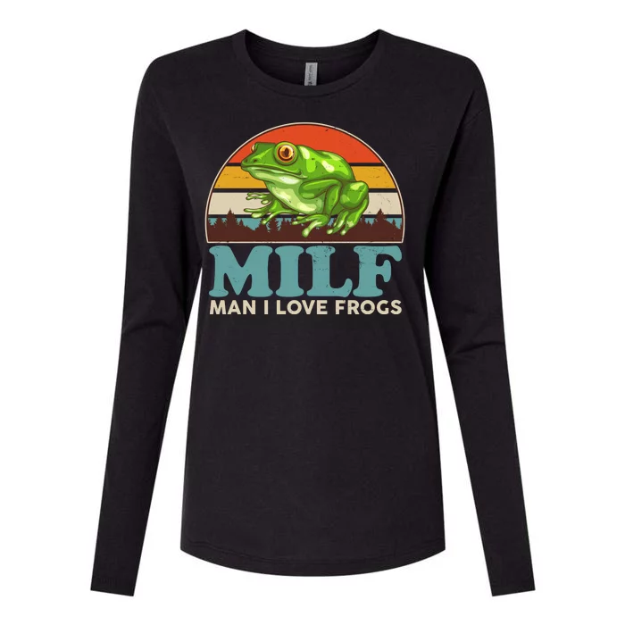 MILF Man I Love Frogs Womens Cotton Relaxed Long Sleeve T-Shirt