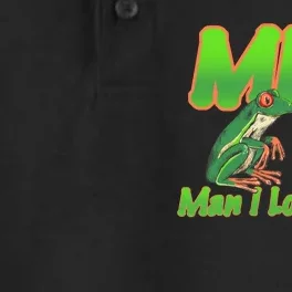 Milf Man I Love Frogs Funny Dry Zone Grid Performance Polo