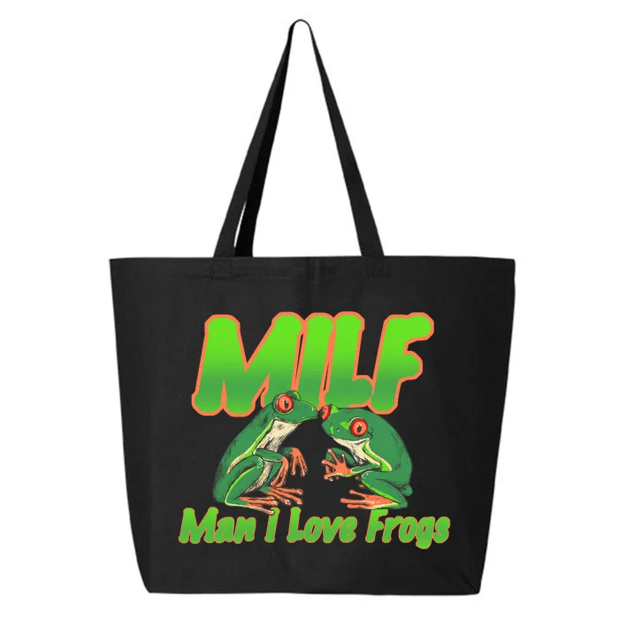 Milf Man I Love Frogs Funny 25L Jumbo Tote