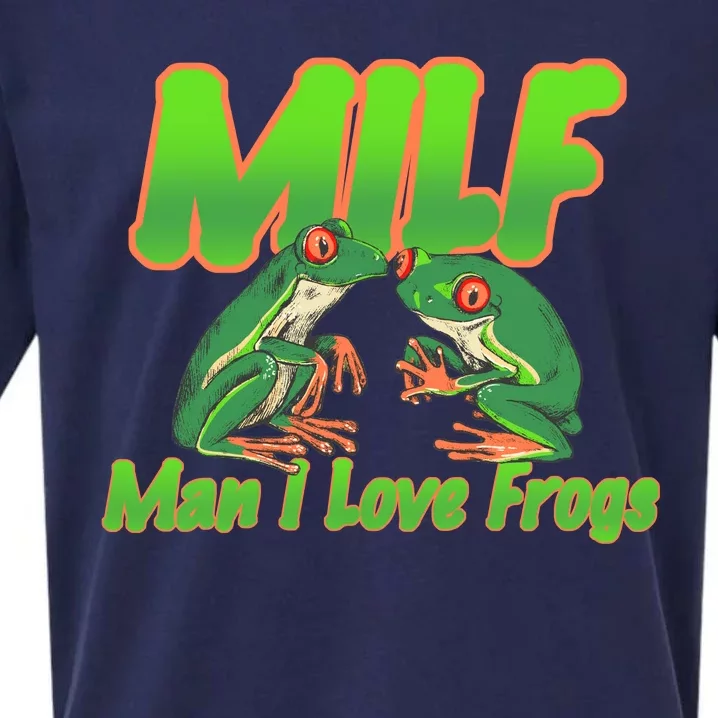 Milf Man I Love Frogs Funny Sueded Cloud Jersey T-Shirt