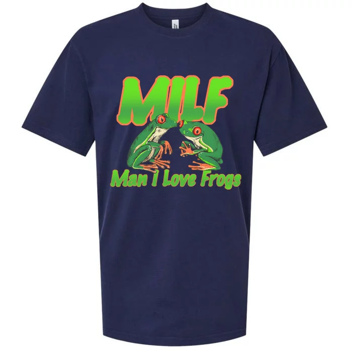 Milf Man I Love Frogs Funny Sueded Cloud Jersey T-Shirt