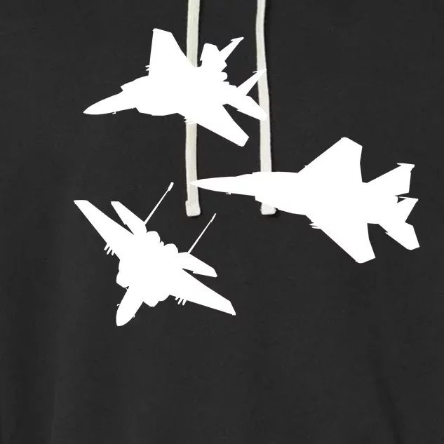 Military Fighter Jets Garment-Dyed Fleece Hoodie