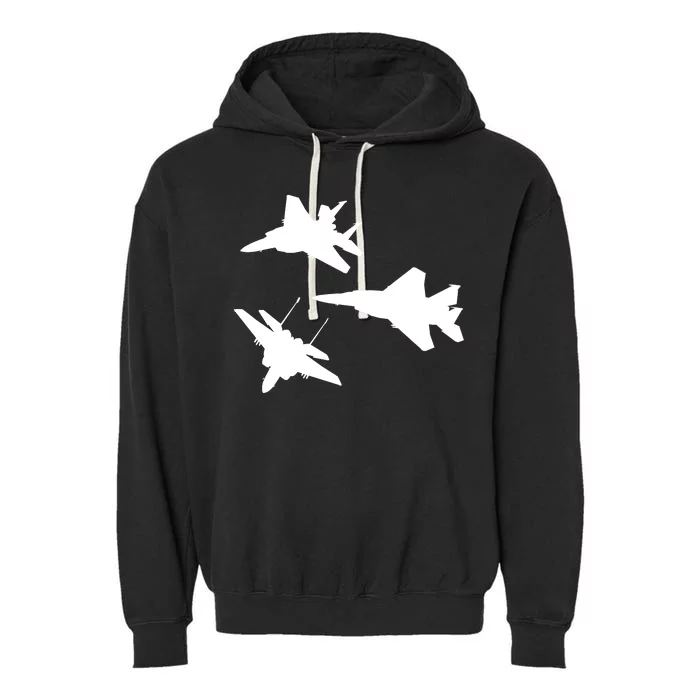 Military Fighter Jets Garment-Dyed Fleece Hoodie