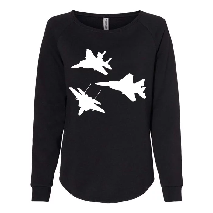 Military Fighter Jets Womens California Wash Sweatshirt