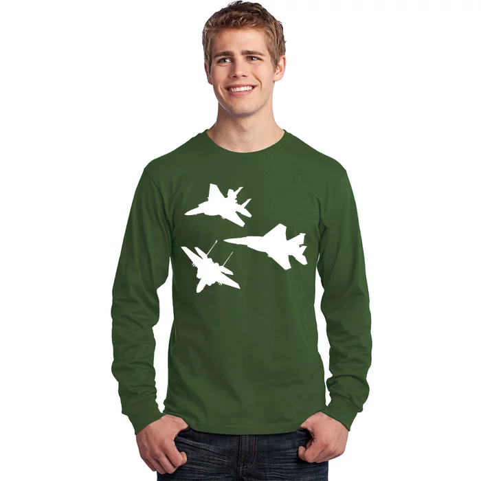 Military Fighter Jets Long Sleeve Shirt