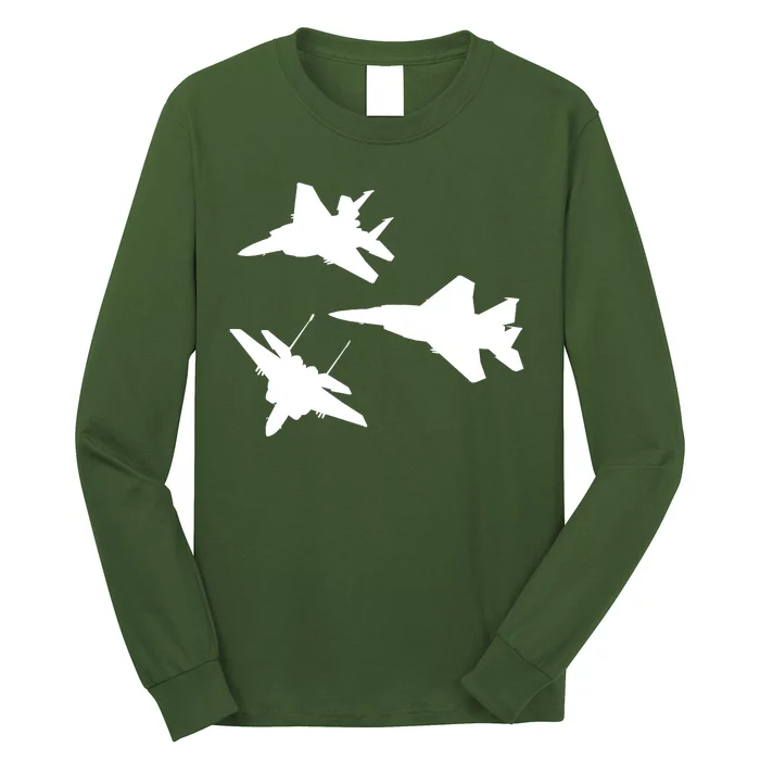 Military Fighter Jets Long Sleeve Shirt