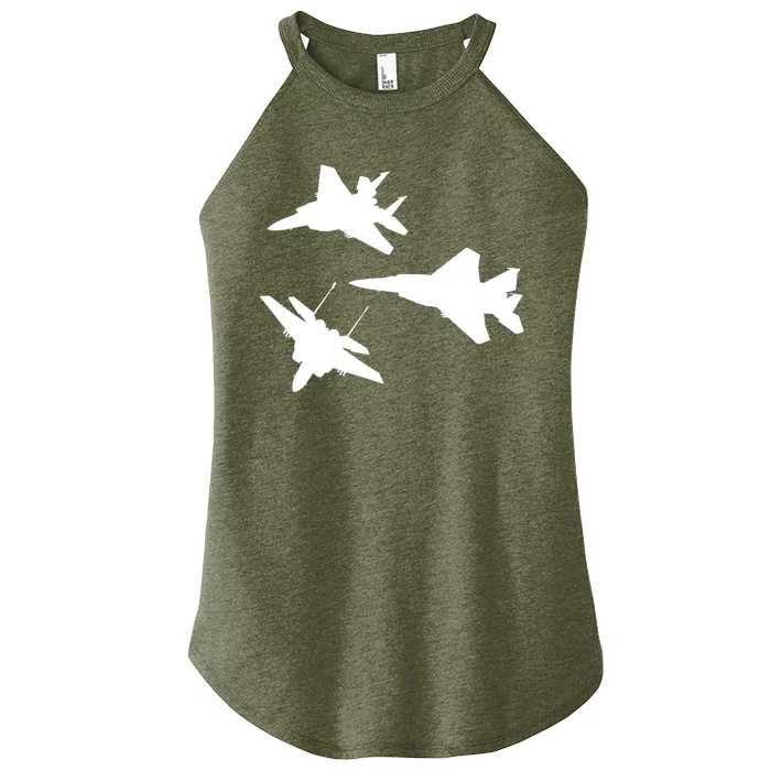 Military Fighter Jets Women’s Perfect Tri Rocker Tank