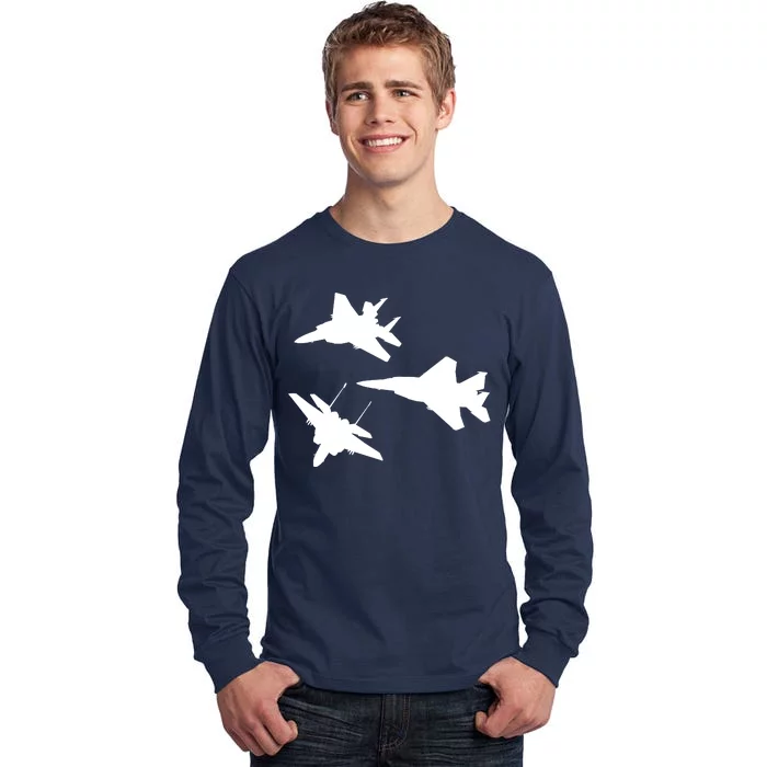 Military Fighter Jets Tall Long Sleeve T-Shirt