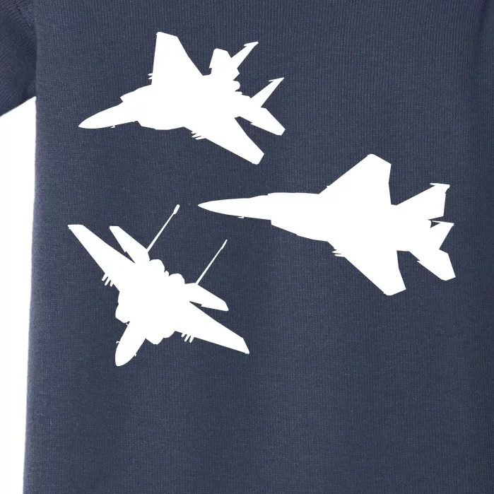 Military Fighter Jets Baby Bodysuit