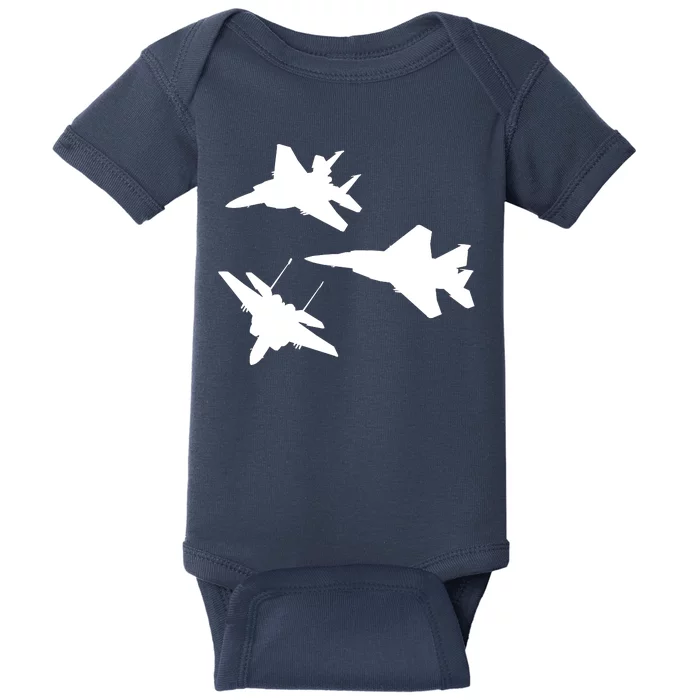 Military Fighter Jets Baby Bodysuit