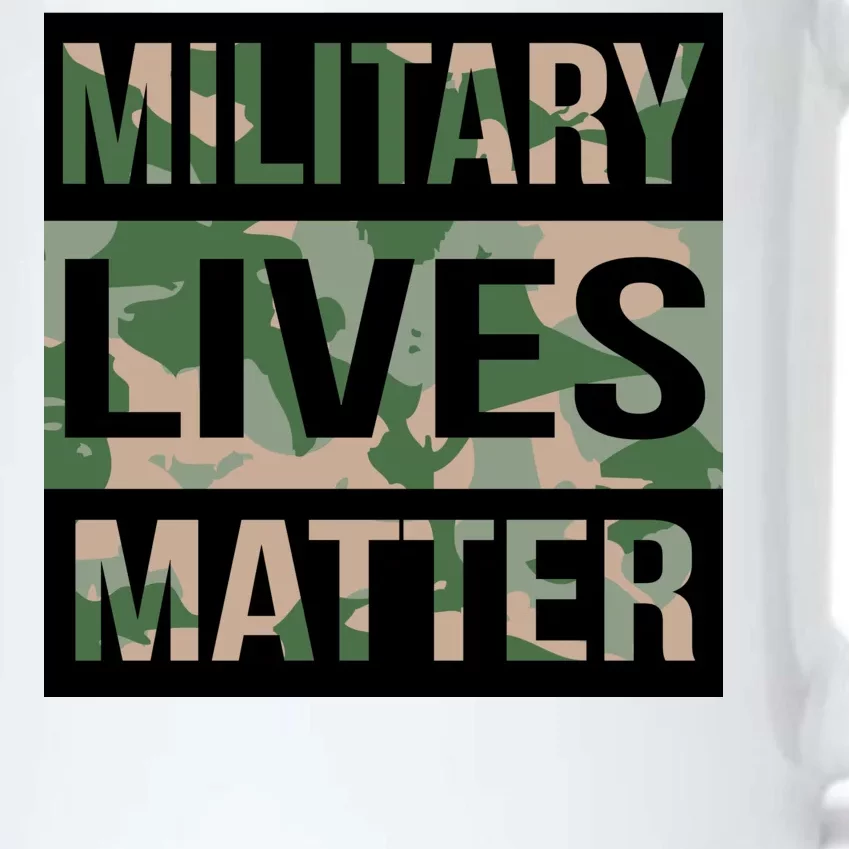 Military Lives Matter Black Color Changing Mug