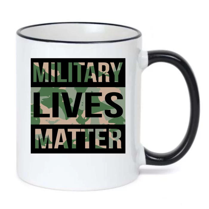 Military Lives Matter Black Color Changing Mug