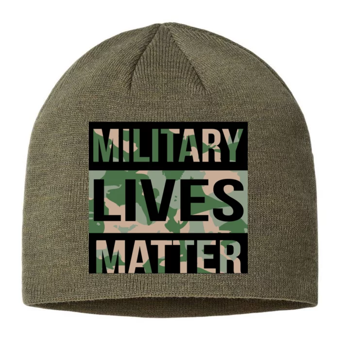 Military Lives Matter 8 1/2in Sustainable Knit Beanie