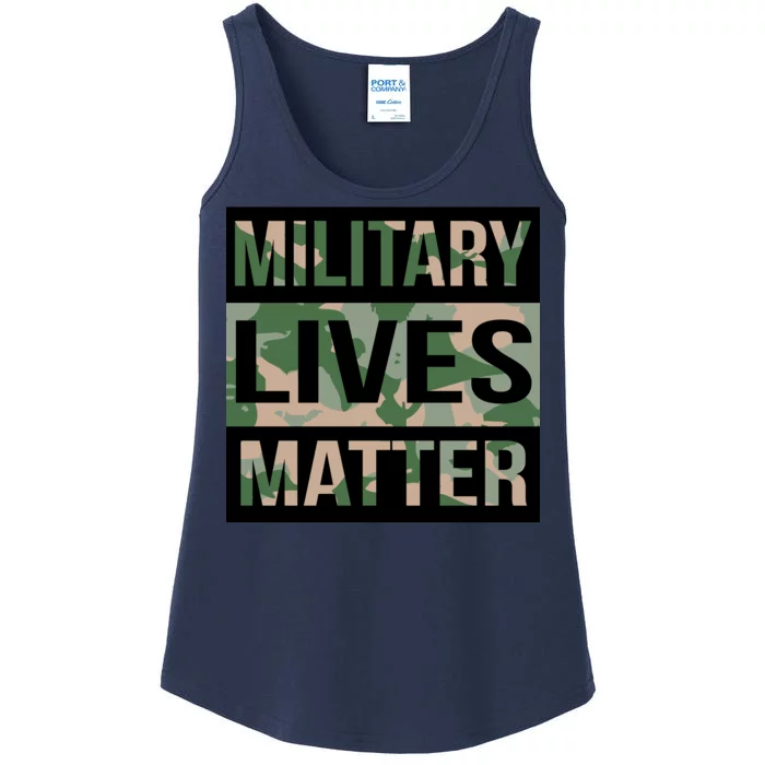 Military Lives Matter Ladies Essential Tank