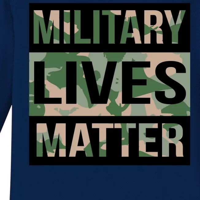 Military Lives Matter Baby Long Sleeve Bodysuit