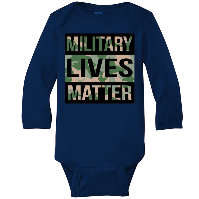 Military Lives Matter Baby Long Sleeve Bodysuit