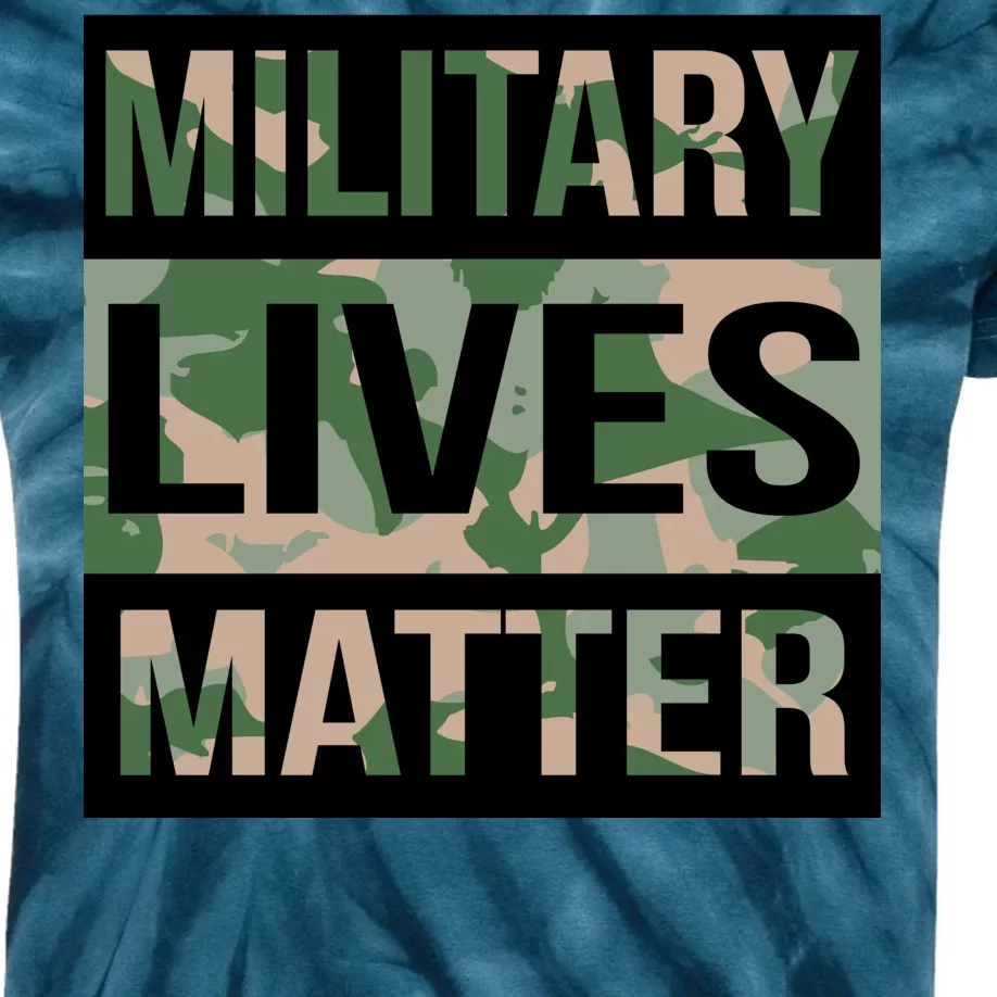 Military Lives Matter Kids Tie-Dye T-Shirt