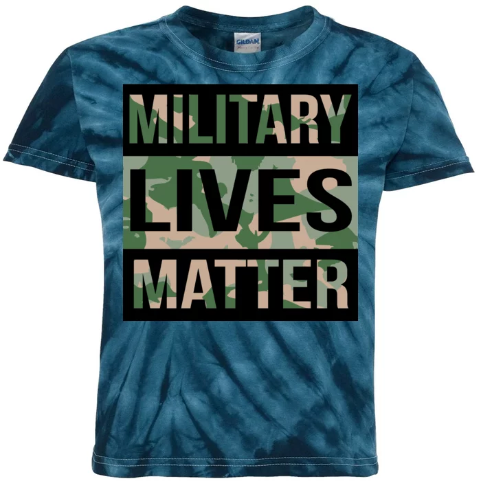 Military Lives Matter Kids Tie-Dye T-Shirt