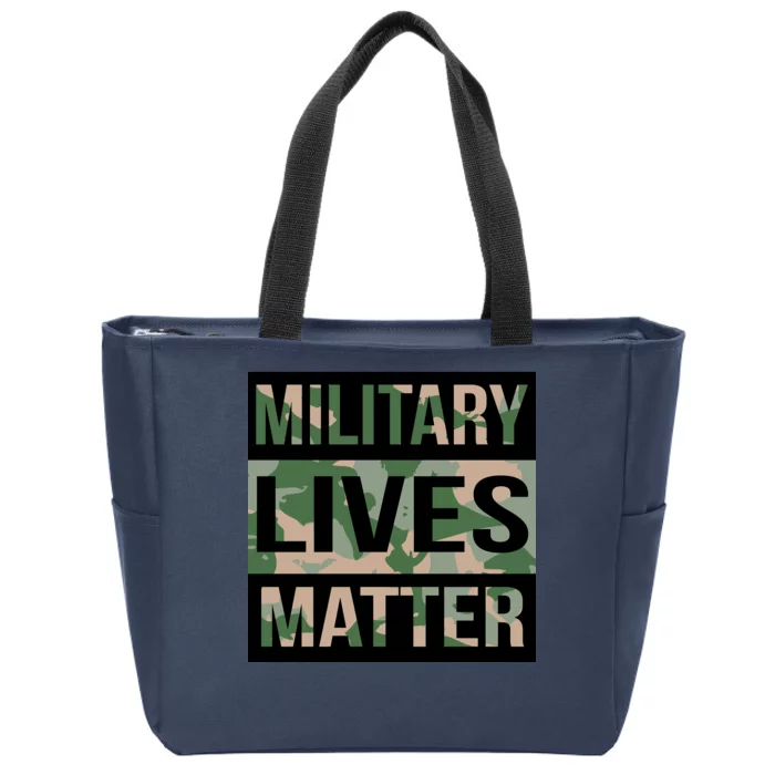 Military Lives Matter Zip Tote Bag