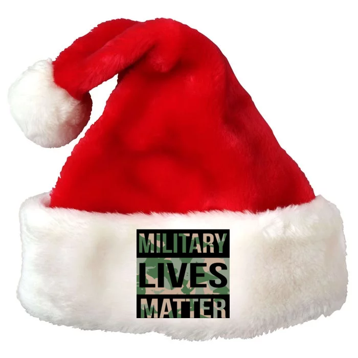 Military Lives Matter Premium Christmas Santa Hat