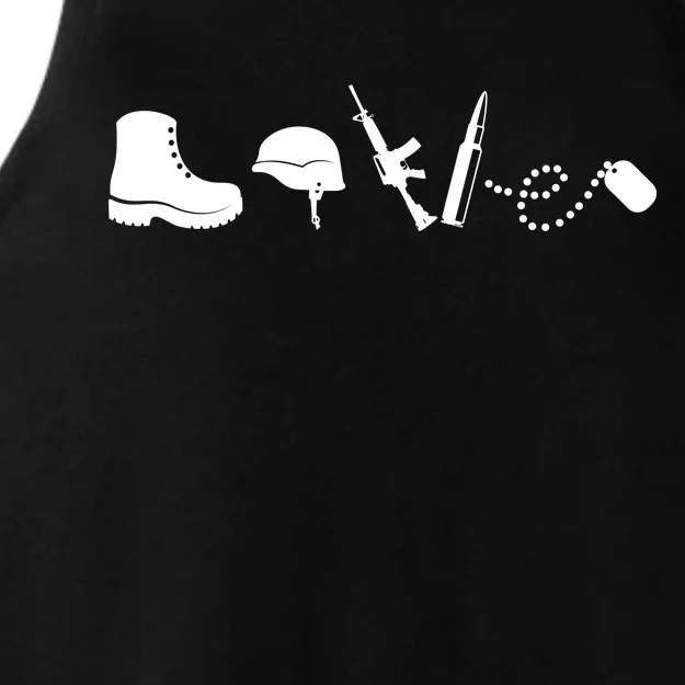 Military Love Ladies Tri-Blend Wicking Tank