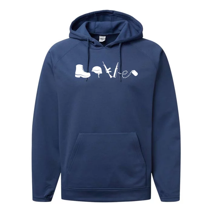 Military Love Performance Fleece Hoodie