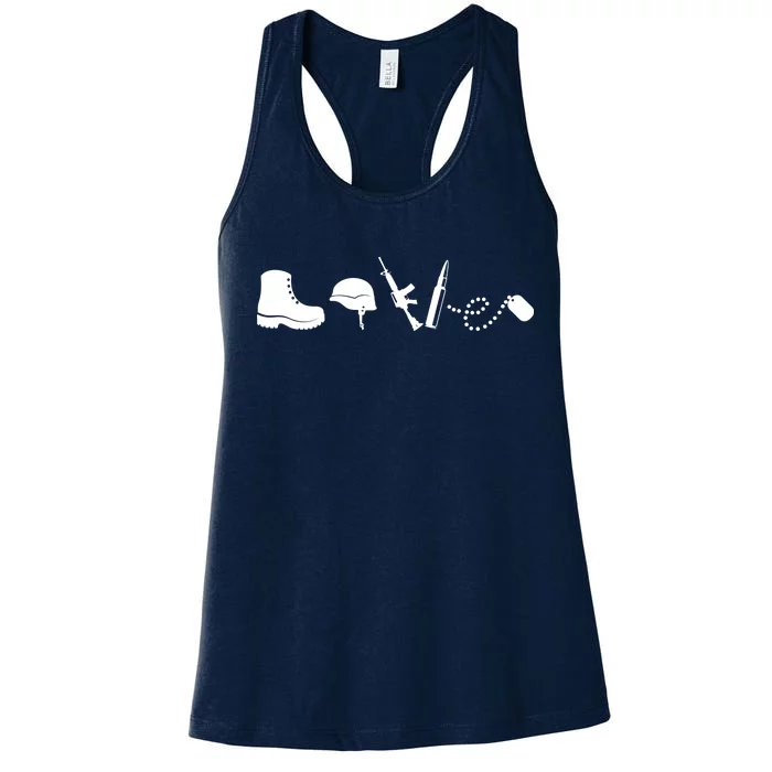 Military Love Women's Racerback Tank