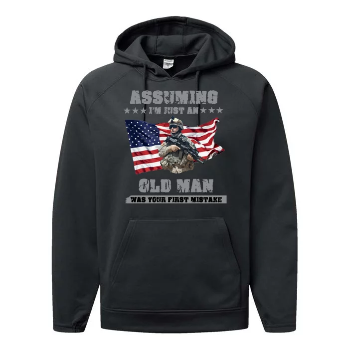 Military man shit Performance Fleece Hoodie