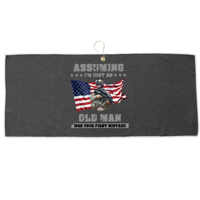 Military man shit Large Microfiber Waffle Golf Towel