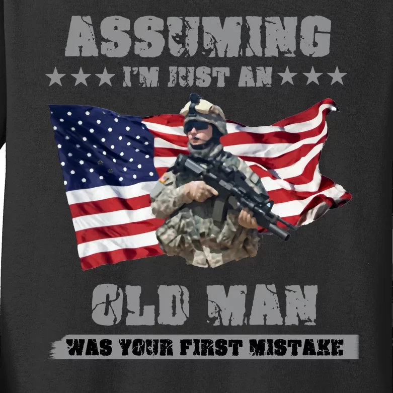 Military man shit Kids Long Sleeve Shirt