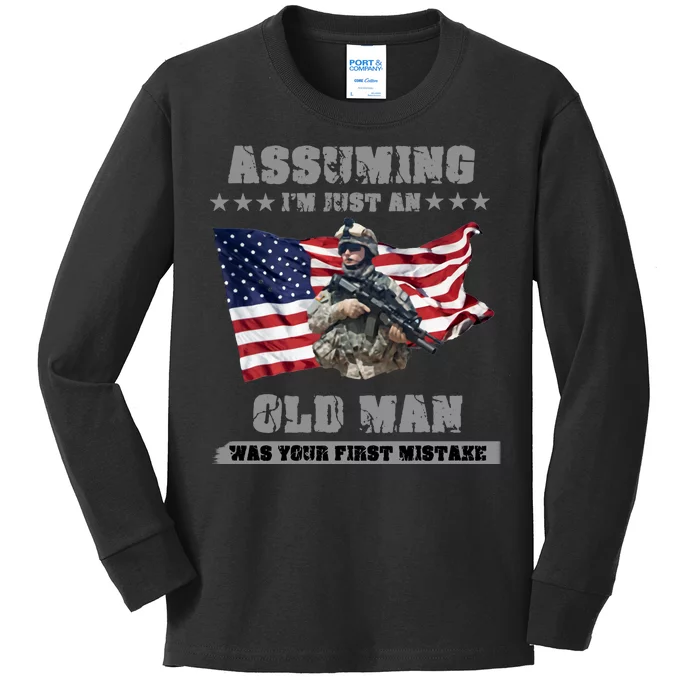 Military man shit Kids Long Sleeve Shirt