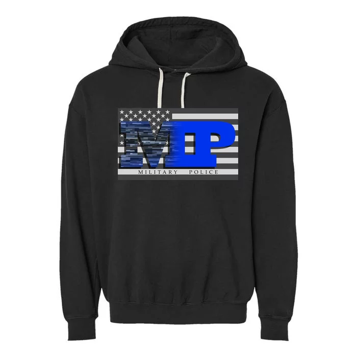 Military Police MP Flag Garment-Dyed Fleece Hoodie