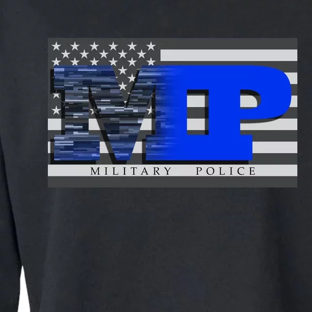 Military Police MP Flag Cropped Pullover Crew