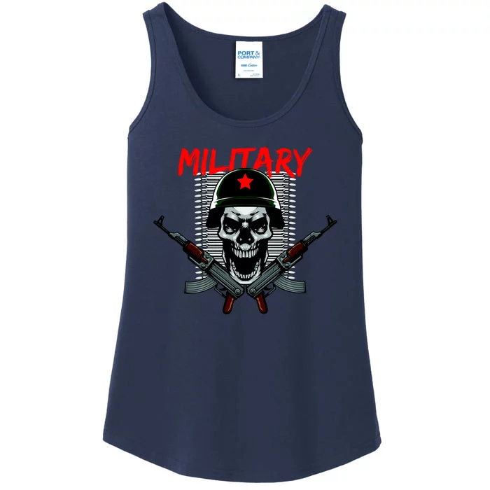 Military Skeleton Ladies Essential Tank