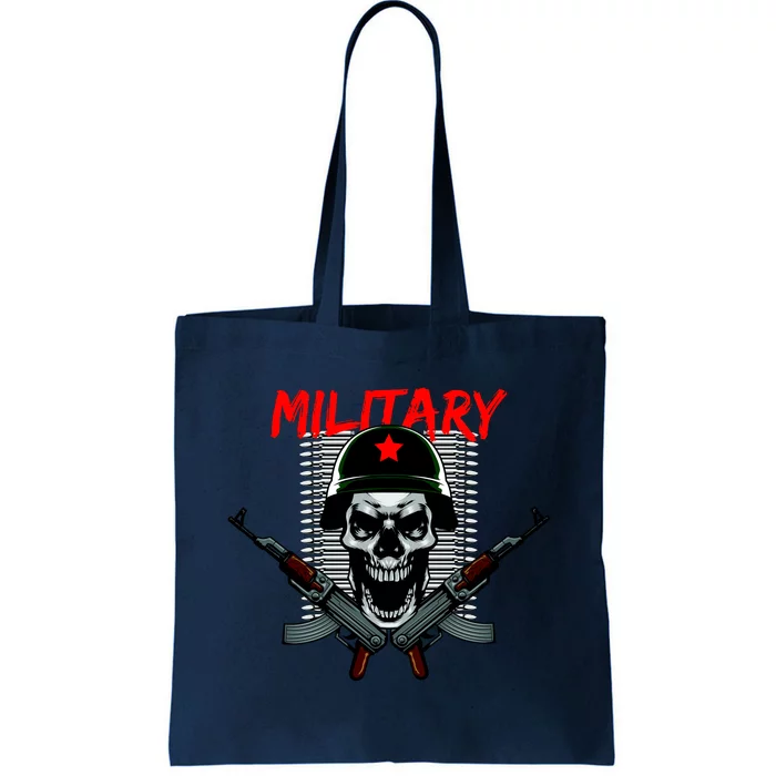 Military Skeleton Tote Bag