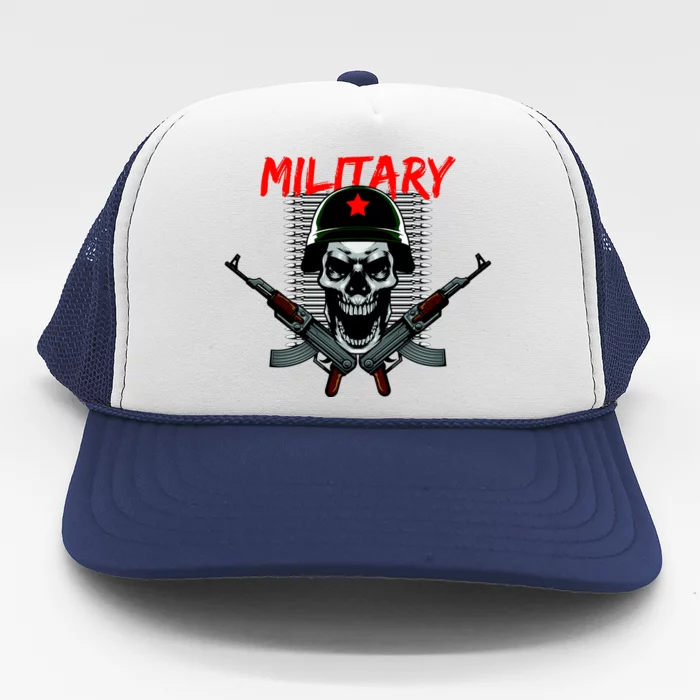 Military Skeleton Trucker Hat