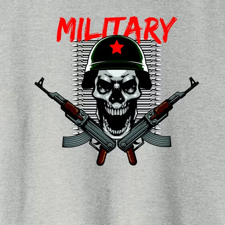 Military Skeleton Women's Crop Top Tee