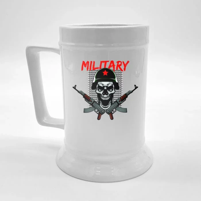 Military Skeleton Front & Back Beer Stein