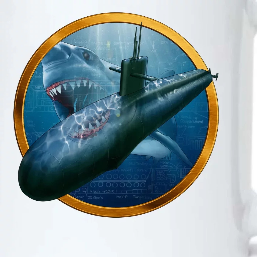 Military Submarine Shark Black Color Changing Mug