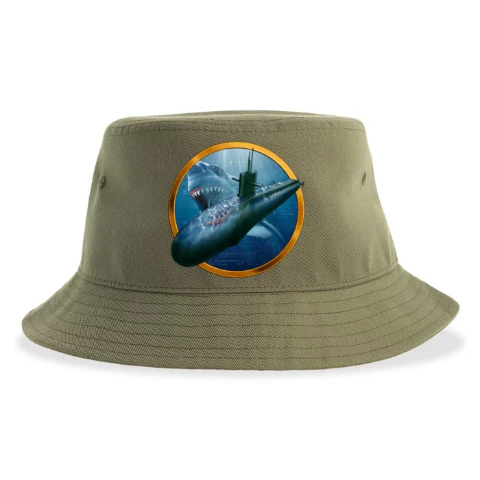 Military Submarine Shark Sustainable Bucket Hat