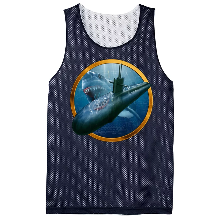 Military Submarine Shark Mesh Reversible Basketball Jersey Tank