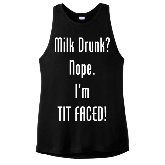 Milk Drunk Nope I'm Tit Faced Ladies Tri-Blend Wicking Tank