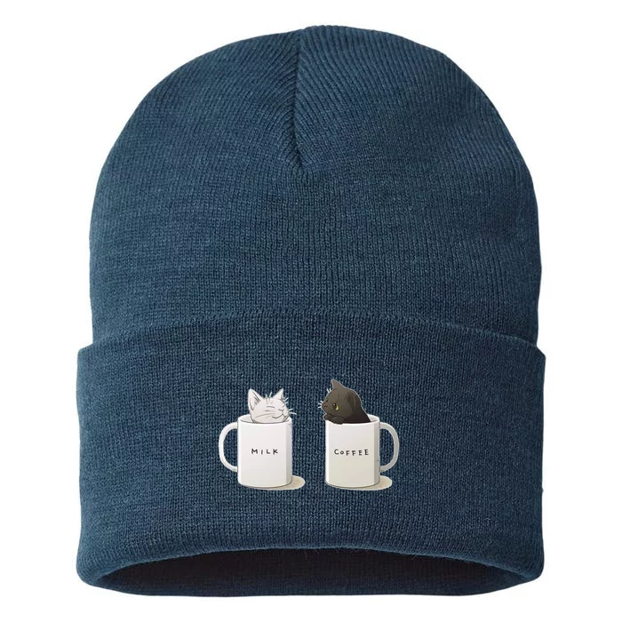 Milk N Coffee Kitties Sustainable Knit Beanie