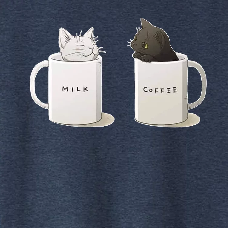 Milk N Coffee Kitties Women's Crop Top Tee