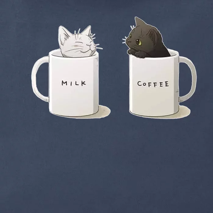 Milk N Coffee Kitties Zip Tote Bag