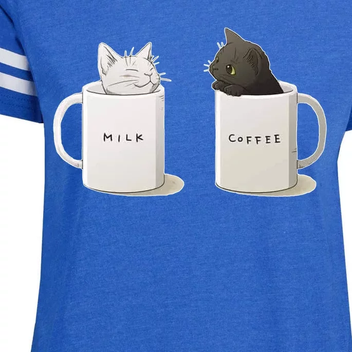 Milk N Coffee Kitties Enza Ladies Jersey Football T-Shirt